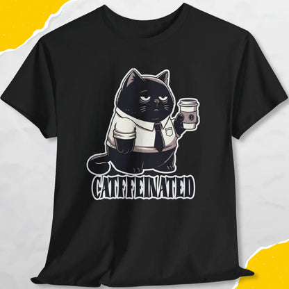 Catffeinated - Unisex Softstyle Tee Cat T-Shirt