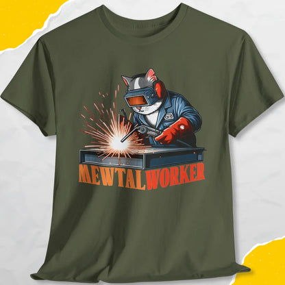 Meowtal Worker - Unisex Softstyle Tee Cat T-Shirt