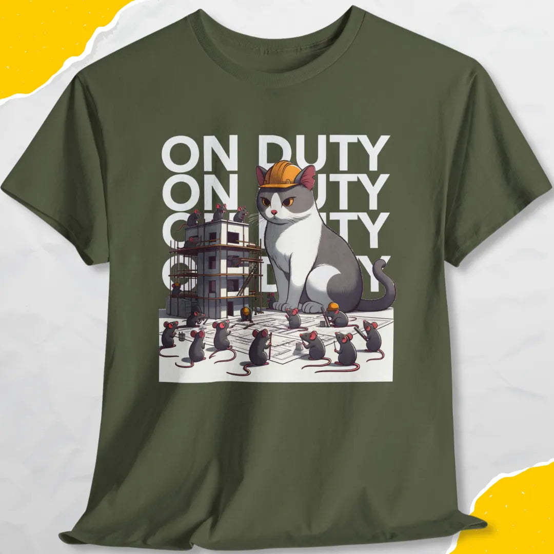 On Duty - Unisex Softstyle Tee Cat T-Shirt