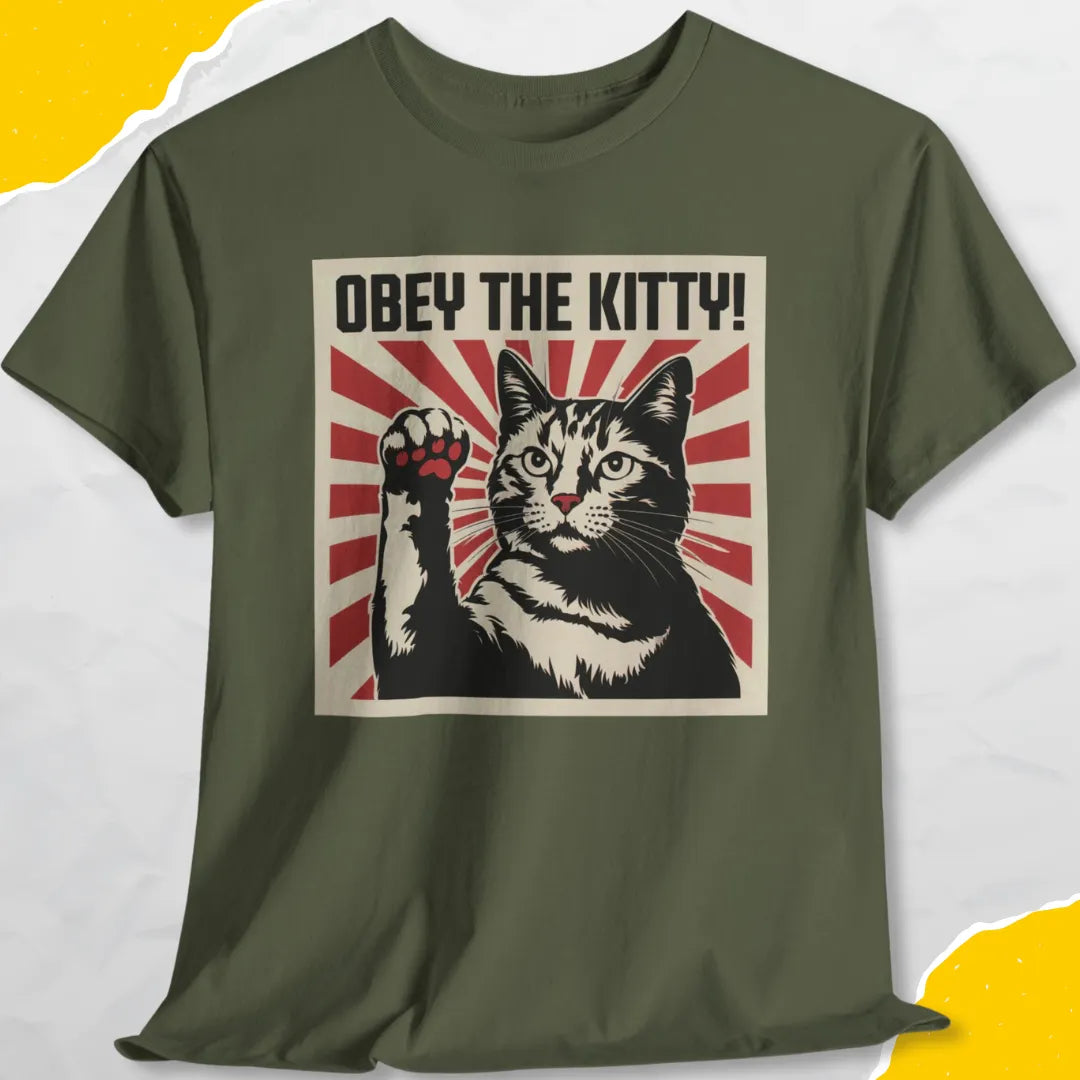 Obey The Kitty - Unisex Softstyle Tee Cat T-Shirt