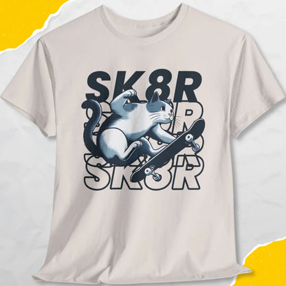 SK8R Skater Cat - Unisex Softstyle Tee Cat T-Shirt