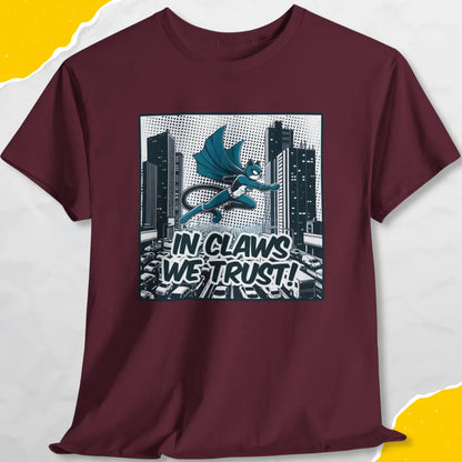 In Claws We Trust - Unisex Softstyle Tee Cat T-Shirt