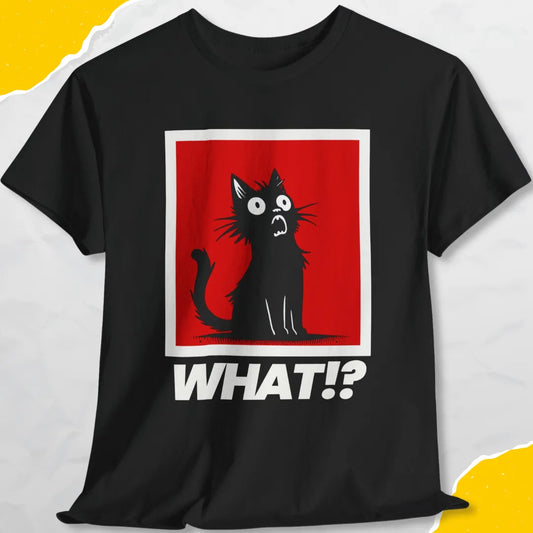 What!? - Unisex Softstyle Tee Cat T-Shirt